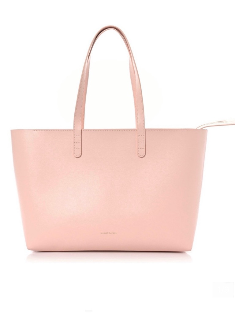 Nwt Mansur Gavriel Small Zip Tote In Dahlia Light Pink Saffiano Leather